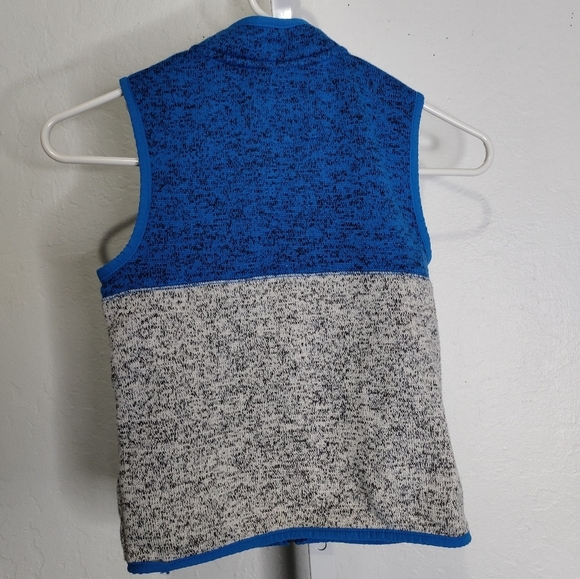 Cat & Jack Boys Blue & Gray Fleece Vest XS (4/5) - Picture 3 of 5